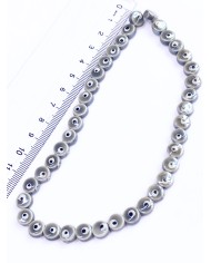 İpe Dizili Seramik Boncuk Yeşil Nazar Boncuğu Yuvarlak 7mm