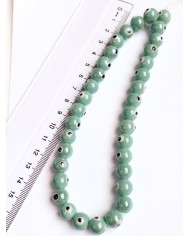 İpe Dizili Seramik Boncuk Mor Nazar Boncuğu Top  9mm