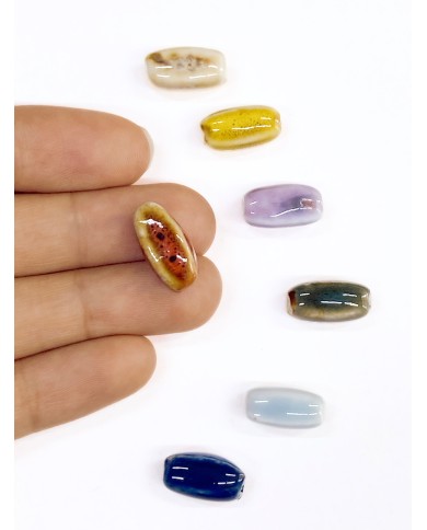 Seramik Boncuk Kırmızı İstiridye 15mm