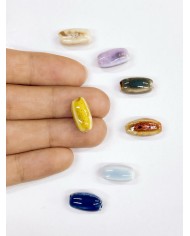 Seramik Boncuk Sarı Uzun Boncuk 15mm