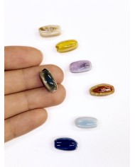 Seramik Boncuk Yeşil Uzun Boncuk 15mm