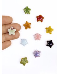 Seramik Boncuk Mavi Mini Yıldız 15mm