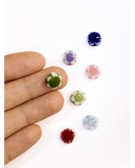 Seramik Boncuk Yeşil Mini Çiçek 10mm