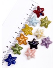 Seramik Boncuk Sarı Deniz Yıldızı 21mm