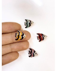 Seramik Boncuk Turuncu Mini Balık 14mm