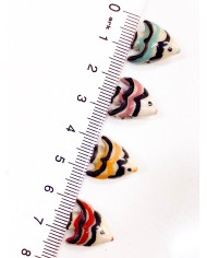 Seramik Boncuk Pembe Mini Balık 14mm