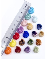 Seramik Boncuk Yeşil Salyangoz Kabuğu 15mm