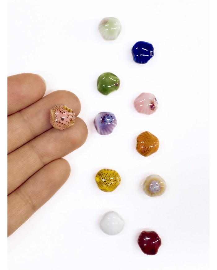 Seramik Boncuk Pembe Deniz Kabuğu 10mm