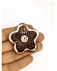 Seramik Boncuk Kahverengi Yıldız 48mm