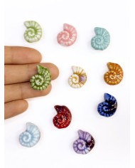 Seramik Boncuk Salyangoz Kabuğu Yeşil 20mm