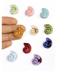 Seramik Boncuk Salyangoz Kabuğu Turuncu 21mm