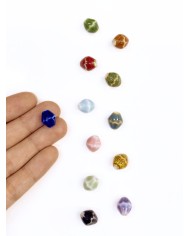 Seramik Boncuk Lacivert Köşeli Boncuk 12mm