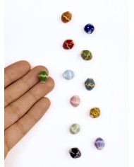 Seramik Boncuk Yeşil Köşeli Boncuk 12mm