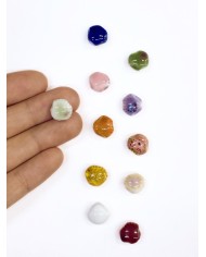 Seramik Boncuk Beyaz Deniz Kabuğu 10mm