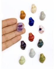 Seramik Boncuk Huni Deniz Kabuğu 21mm