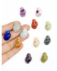 Seramik Boncuk Huni Deniz Kabuğu 21mm