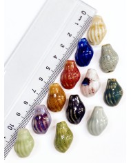 Seramik Boncuk Huni Deniz Kabuğu 21mm