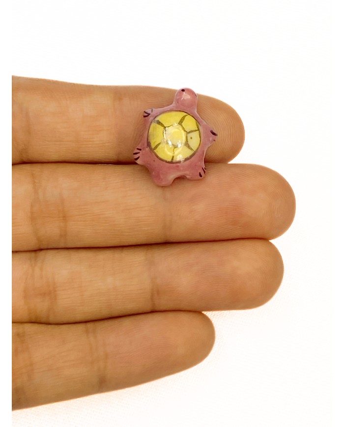 Seramik Boncuk Pembe Kaplumbağa 20mm