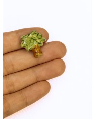 Seramik Boncuk Yeşil Palmiye Ağacı 21mm