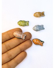 Seramik Boncuk Pembe Balık 18mm