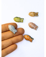 Seramik Boncuk Mavi Balık 18mm