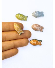 Seramik Boncuk Kahverengi Balık 18mm