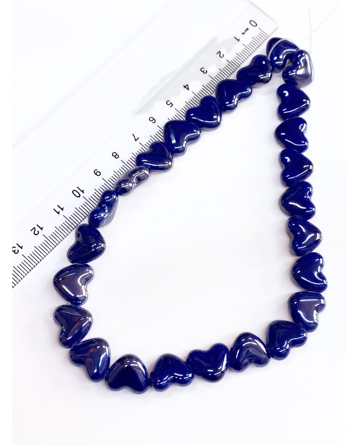 İpe Dizili Seramik Boncuk Yeşil Kalp 15mm