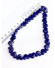 İpe Dizili Seramik Boncuk Yeşil Kalp 15mm