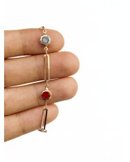 Cam Taşlı Kuyumcu Zinciri Altın Renk Yuvarlak 5mm - 1m