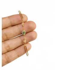 Mineli Kuyumcu Zinciri Altın Renk Çiçek Renkli 5mm - 1m