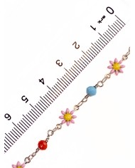 Mineli Kuyumcu Zinciri Gümüş Renk Çiçek 5mm - 1m