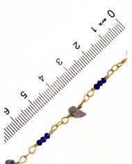 Doğal Kırık Taşlı Kuyumcu Zinciri Altın Renk 5mm - 1m