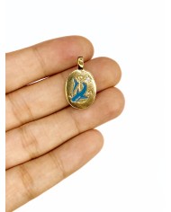 Çelik Oval Köpekbalığı Figürlü Kolye Bileklik Ucu Charm Altın Renk 1 Adet