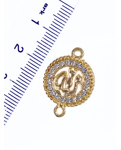 Plaka Allah Yazılı Kolye Bileklik Ucu Charm Altın 1 Adet