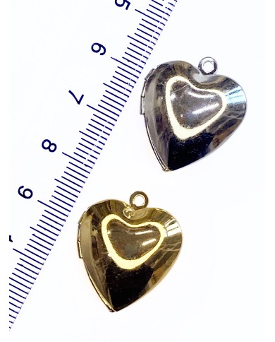 Açılır Kapanır Kalp Kolye Bileklik Ucu Charm Gümüş 1 Adet