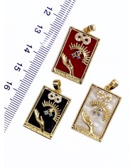 Tarot Büyücü Kolye Bileklik Ucu Charm Kırmızı 1 Adet