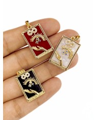 Tarot Büyücü Kolye Bileklik Ucu Charm Beyaz 1 Adet