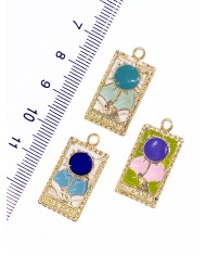 Tarot Dünya Kolye Bileklik Ucu Charm Mavi 1 Adet