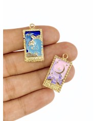 Tarot Ay Kolye Bileklik Ucu Charm Pembe 1 Adet