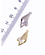 Taşlı Deniz Kabuğu Kolye Bileklik Ucu Charm Altın 1 Adet