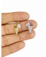 Taşlı Deniz Kabuğu Kolye Bileklik Ucu Charm Altın 1 Adet