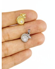 Taşlı Deniz Kabuğu Kolye Bileklik Ucu Charm Altın 1 Adet