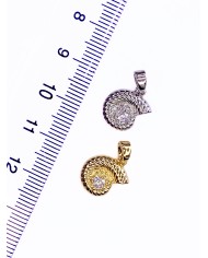 Taşlı Deniz Kabuğu Kolye Bileklik Ucu Charm Altın 1 Adet