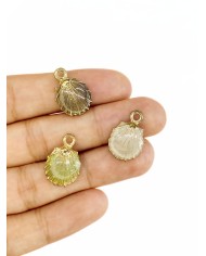 Deniz Kabuğu Kolye Bileklik Ucu Charm Gri 1 Adet