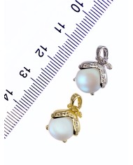 Taşlı Deniz Kabuğu Kolye Bileklik Ucu Charm Altın 1 Adet