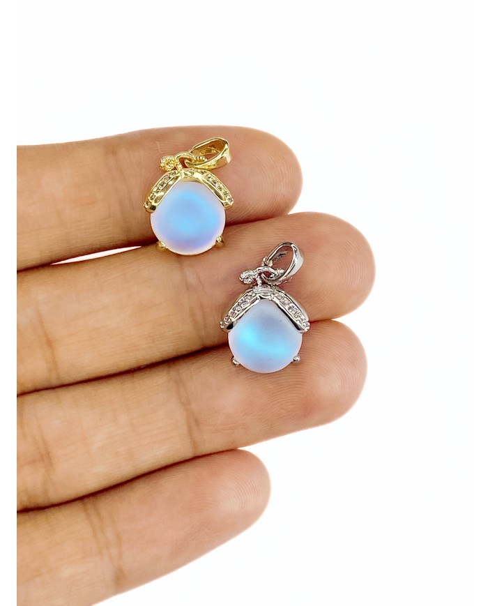 Taşlı Deniz Kabuğu Kolye Bileklik Ucu Charm Altın 1 Adet