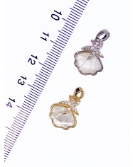 Taşlı Deniz Kabuğu Kolye Bileklik Ucu Charm Altın 1 Adet