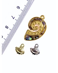 Büyük Deniz Kabuğu Kolye Bileklik Ucu Charm Altın 1 Adet