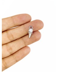 Taşlı Deniz Kabuğu Kolye Bileklik Ucu Charm Gümüş 1 Adet