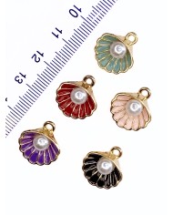 İncili İstiridye Kolye Bileklik Ucu Charm Altın 1 Adet